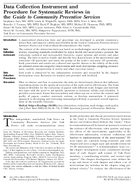 Data Collection Instrument and Procedure for Systematic Reviews in the Guide to Community Preventive Services