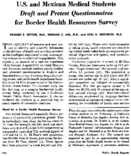 Us And Mexican Medical Students Draft And Pretest Questionnaires For Border Health Resources Survey