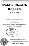 Public Health Reports  v 65 no 18  cover