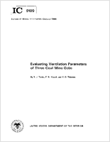 Evaluating Ventilation Parameters of Three Coal Mine Gobs IC9109