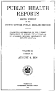 Public Health Reports  v 31 no 31  cover