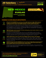 CDCs Investments to Combat Antibiotic Resistance Threats New Mexico Fiscal Year 2019