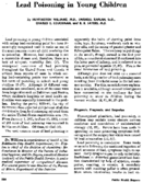 Lead poisoning in young children