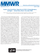 Trends in Racial and Ethnic Disparities in COVID19 Hospitalizations by Region  United States MarchDecember 2020