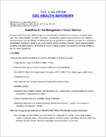 Guidelines for the management of acute diarrhea