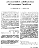 Cariostatic effect and metabolism of ammonium fluosilicate