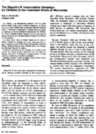 The Hepatitis B Immunization Campaign For Children In The Federated States Of Micronesia