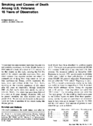 Smoking And Causes Of Death Among Us Veterans 16 Years Of Observation