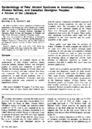 Epidemiology of fetal alcohol syndrome in American Indians Alaskan Natives and Canadian Aboriginal peoples a review of the literature