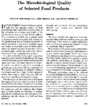The microbiological quality of selected food products