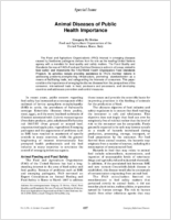 Animal diseases of public health importance