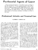 Professional attitudes and terminal care