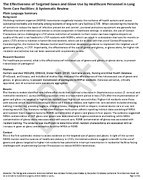 DRAFT The Effectiveness of Targeted Gown and Glove Use by Healthcare Personnel in Long Term Care Facilities A Systematic Review