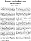 Program aimed at eradication of tuberculosis