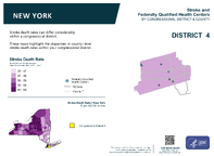 NY Congressional District 04 Stroke and Federally Qualified Health Centers Map 118th Congress
