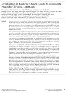 Developing an EvidenceBased Guide to Community Preventive ServicesMethods