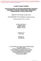 InDepth Survey Report Field Evaluation of Roadtec Engineering Controls Designed to Reduce Occupational Exposures During Asphalt Paving Operations Manufacturer Roadtec Paving Products Paving Contractor CW Matthews Contracting Company Paving Location Calhoun Georgia