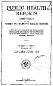 Public Health Reports  v 31 part 1 numbers 126 JanuaryJune 1913  index