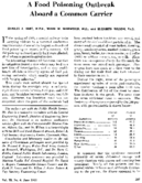 A food poisoning outbreak aboard a common carrier