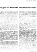Oxygen and retrolental fibroplasia in neonates