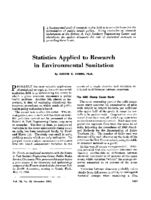 Statistics applied to research in environmental sanitation