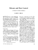 Silicosis and dust control