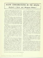 Acute conjunctivitis in the South