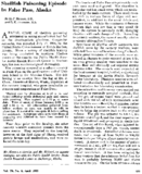 Shellfish poisoning episode in False Pass Alaska