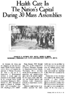 Health care in the nations capital during 30 mass assemblies