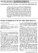 Passage and significance of the 1944 Public Health Service Act