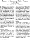 Potency of commercial rabies vaccine used in man