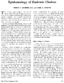 Epidemiology of endemic cholera