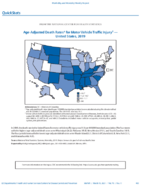 QuickStats AgeAdjusted Death Rates for Motor Vehicle Traffic Injury  United States 2019