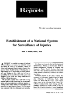 Establishment of a national system for surveillance of injuries