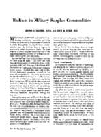 Radium In Military Surplus Commodities