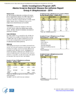 Alaska Invasive Bacterial Disease Surveillance Report Group A Streptococcus  2014