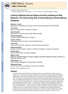 Linking Childhood Sexual Abuse and Early Adolescent Risk Behavior The Intervening Role of Internalizing and Externalizing Problems