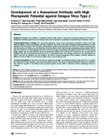 Development of a Humanized Antibody with High Therapeutic Potential against Dengue Virus Type 2