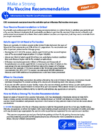 Make a Strong Flu Vaccine Recommendation Information for Health Care Professionals 2019 Adults Aged 5064