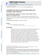 Crosswalks to convert US Census Bureau industry and occupation codes 19802018