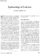 Epidemiology of leukemia