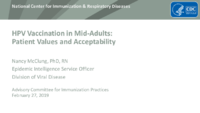 HPV vaccination in midadults  patient values and acceptability