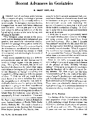 Recent advances in geriatrics