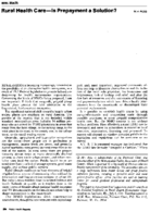 Rural health careis prepayment a solution