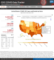 United States COVID19 cases and deaths by state reported to the CDC since January 21 2020 July 27 2020