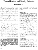 Typical patient and family attitudes