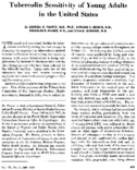 Tuberculin sensitivity of young adults in the United States
