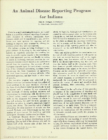 An Animal disease reporting program for Indiana