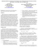 Motion Editing and Reuse Techniques and Their Role in Studying Events Between a Machine and Its Operator