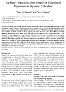 Auditory Function After Single or Combined Exposure to Styrene A Review